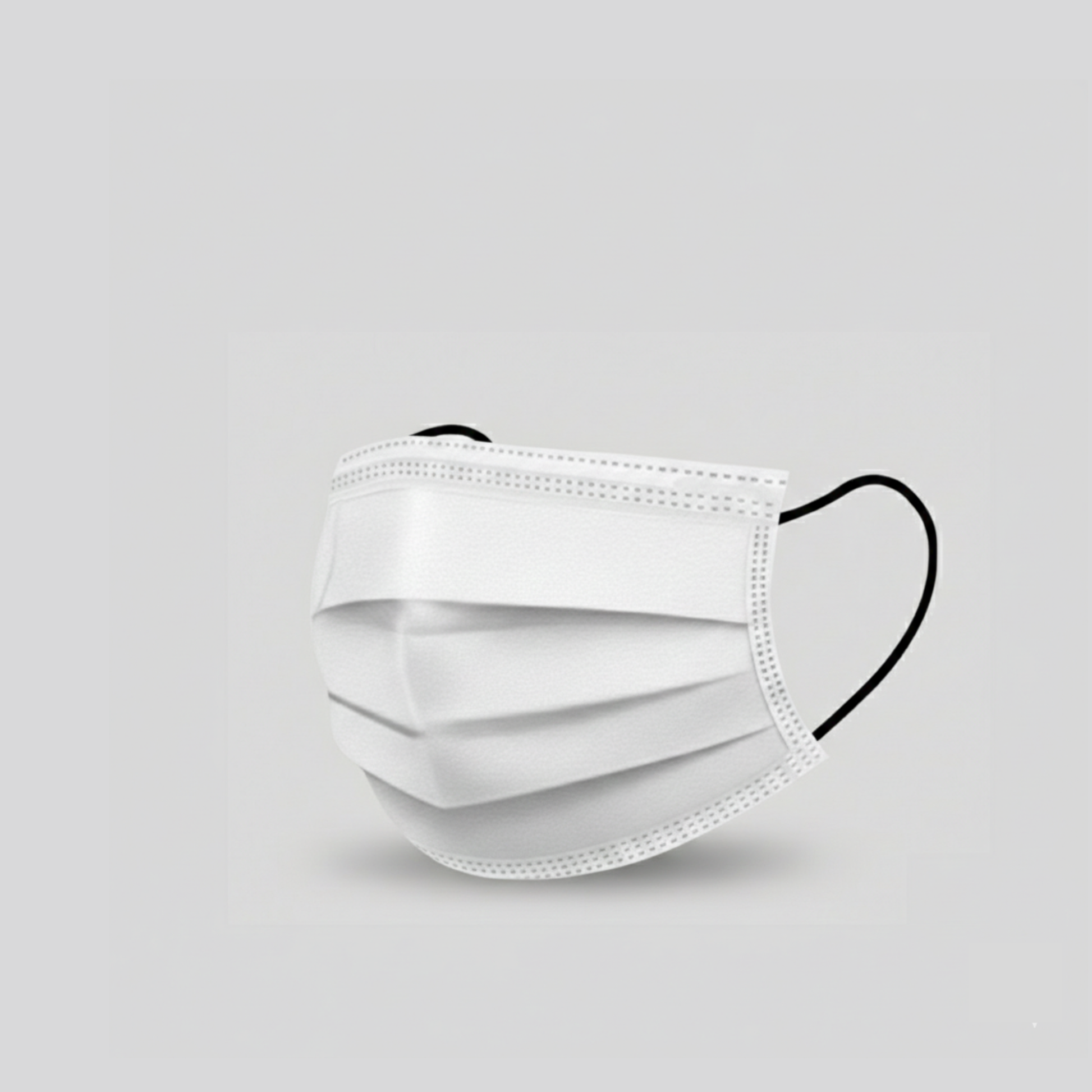 Cubrebocas infantil tricapa color blanco con ajuste nasal y diseño cómodo para uso escolar