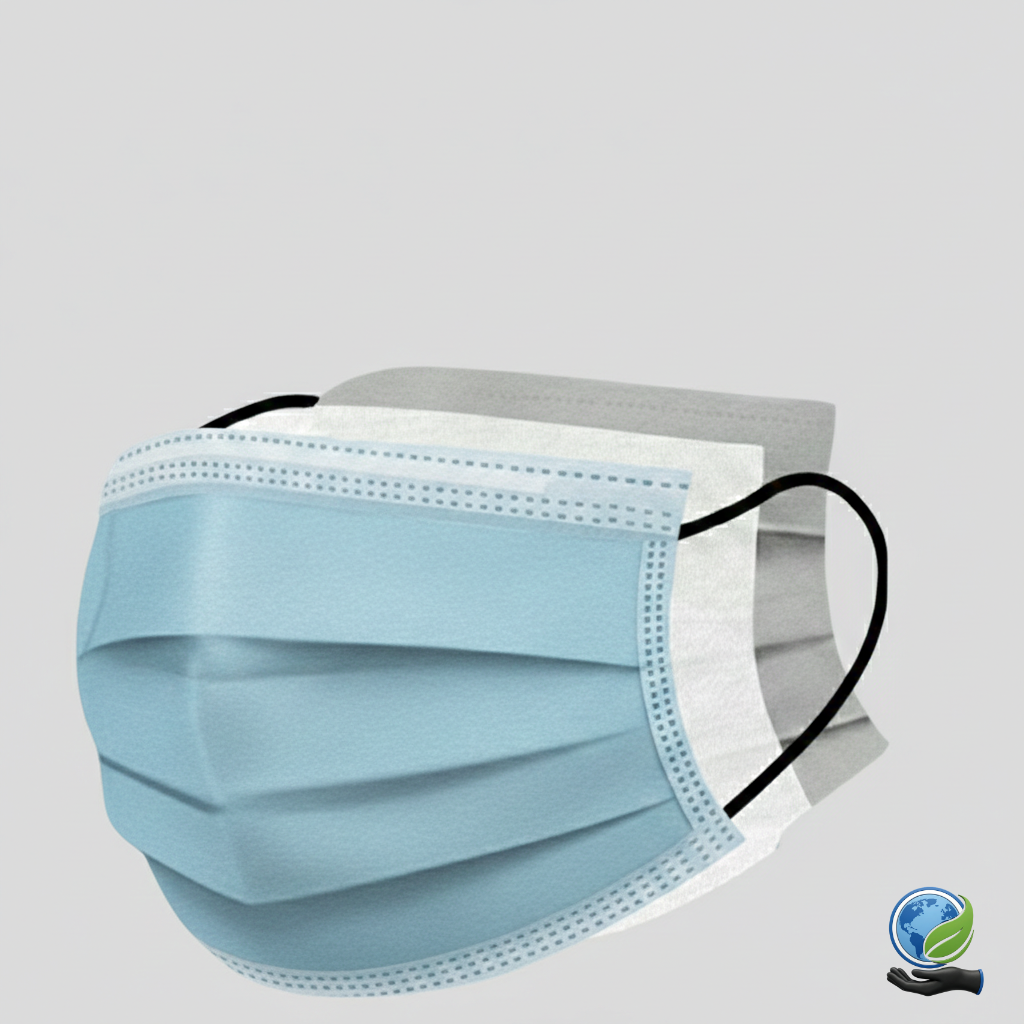 Cubrebocas infantil tricapa azul con capa externa de polipropileno y filtro meltblown intermedio ideal para uso escolar en México